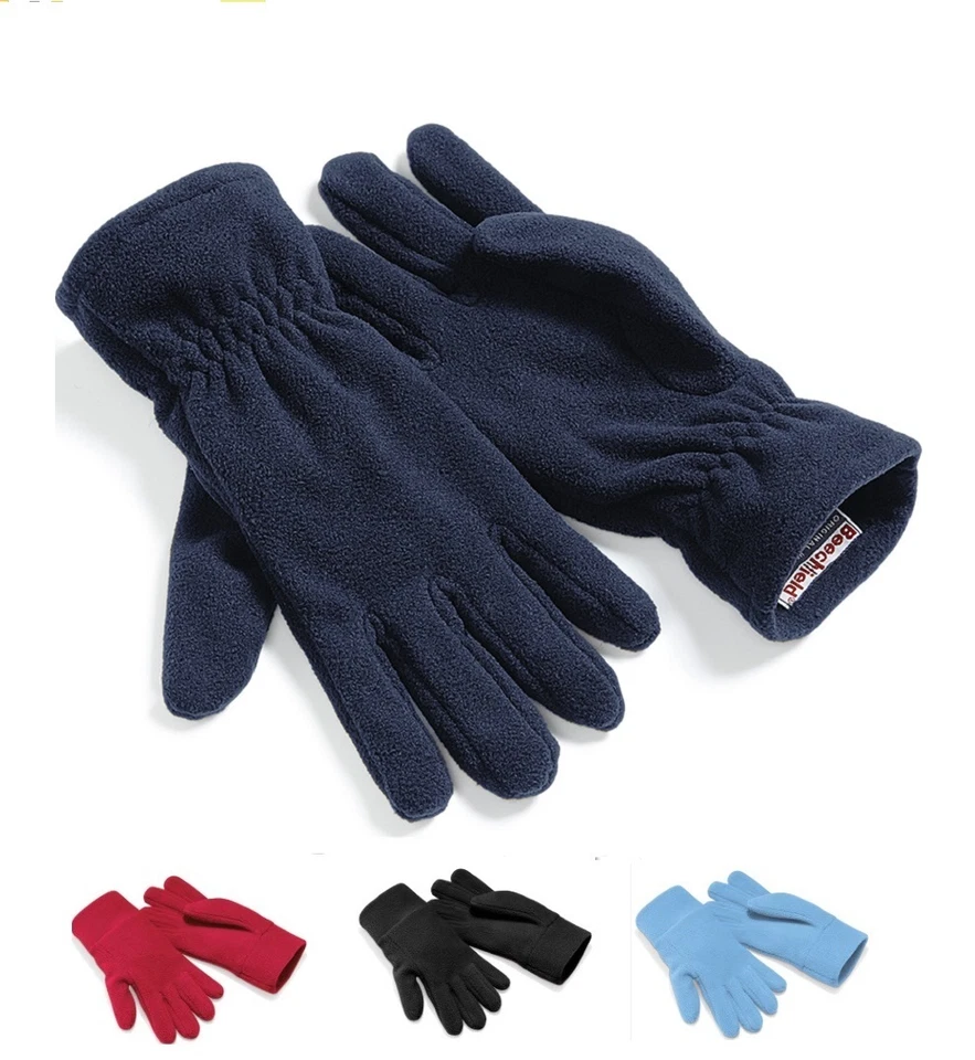 Noir Gris Rouge ou Bleu Chaud Supra Polaire Alpine Gants 100% Polyester Neuf - Photo 1/1