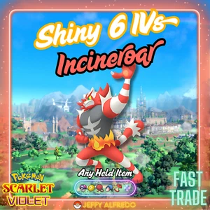 ✨️ Shiny 6IV Incineroar ✨ Online Ready | Pokémon Scarlet & Violet 🚀 Fast | EV'd - Picture 1 of 8