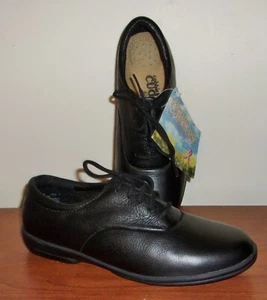 Cobbie Cuddlers Womens Smooth Leather Black Flat Tie Laces Shoes- 6.5 -BRAND NEW - Picture 1 of 14