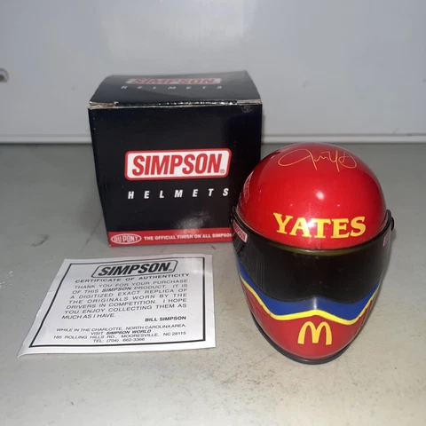 Simpson Signature Miniature Jim Yates McDonald’s Helmet 3” NASCAR Collectible Cover