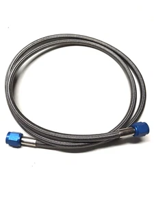 6AN LÍNEA DE ÓXIDO NITROSO 6 ft ACERO INOXIDABLE EXTREMOS AZULES TRENZADOS - Imagen 1 de 1