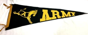 Vintage 1950s US Army West Point University Pennant 11x29 Black Knights FREESHIP - Picture 1 of 4