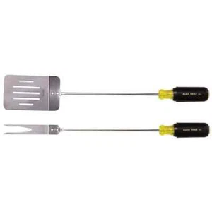 2-Piece Stainless Steel Grill Tool Set contains Spatula and Fork - Picture 1 of 4