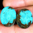 20.00 CT 100% Natural TIBET TURQUOISE Oval Pair Cabochon 15x21x3 mm Gemstones