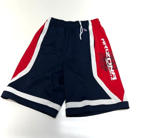 Vintage Champion NCAA Arizona Wildcats Basketball Shorts Red Elastic Men's S Cover