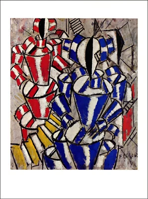 Pintura en placa de bellas artes Fernand Leger The Staircase 1913 1976 impresión vintage Foto 1 de 3