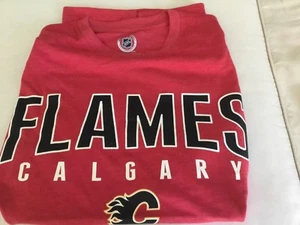 Calgary Flames NHL Hockey T-Shirt Neu Rot L Carl Banks New Rushing Herren - Bild 1 von 2