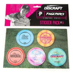Dicraft Paige Pierce Signature Series Sticker Pack | Five (5) Disc Golf Stickers - Picture 1 of 1