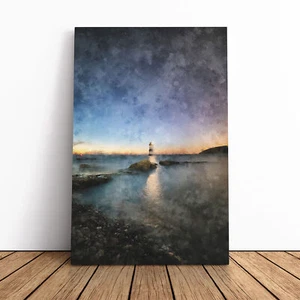 Immagine poster incorniciato faro di Penmon in Anglesey Galles tela arte da parete stampa - Foto 1 di 7