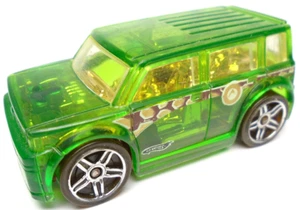 2010 HOT WHEELS SCION XB SEE THRU GREEN 1:64 DIECAST 2 1/4" SUV TRUCK W/ GOLD - Picture 1 of 6