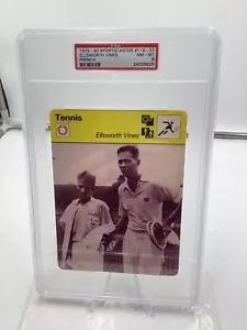1976-80 Sportcaster French #116-23 Ellsworth Vines PSA 8 - Picture 1 of 2