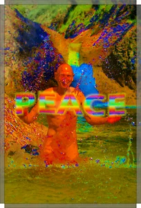 Wandbild xl 60 x 90 cm, Natur, Mann, Flower Child, PEACE, Lebensfreude, Gay - Bild 1 von 3
