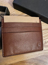 $88 FRYE Cognac Leather Card Case / Wallet GIFT BOXed DB I 209 M