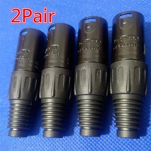 2 paia NEUTRIK Bilanciato 3 Pin XLR Spina Connettore Microfono XLR Cavo Adattatore Fai da Te - Foto 1 di 9
