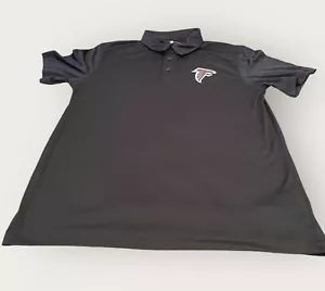 Atlanta Falcons Shirt Mens Large Black NFL Team Apparel Performance Polo ATL - Picture 1 of 14