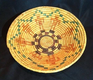Hand Woven Basket 15 3/8" x 3 1/8" - Picture 1 of 11