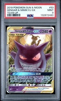 Gengar & Mimikyu GX Team Up 2019 Sun And Moon 53/181 PSA 9 Mint - Image 1 of 2