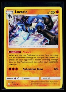 🎴Lucario #71/147 SM - Burning Shadows Holo Rare Near Mint + - Picture 1 of 2