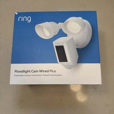 Ring Floodlight Cam Wired Plus Surveillance Camera - White - Image 1 of 4