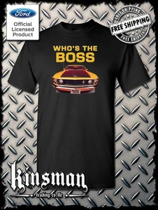 Ford Boss 302 Mustang Who's The Boss T-Shirt - Official Licensed Product - Picture 1 of 20