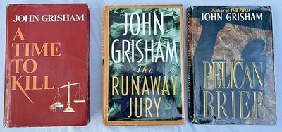 Lot of 3 John Grisham Books Time To Kill Runaway Jury Pelican Brief HC - Image 1 of 4