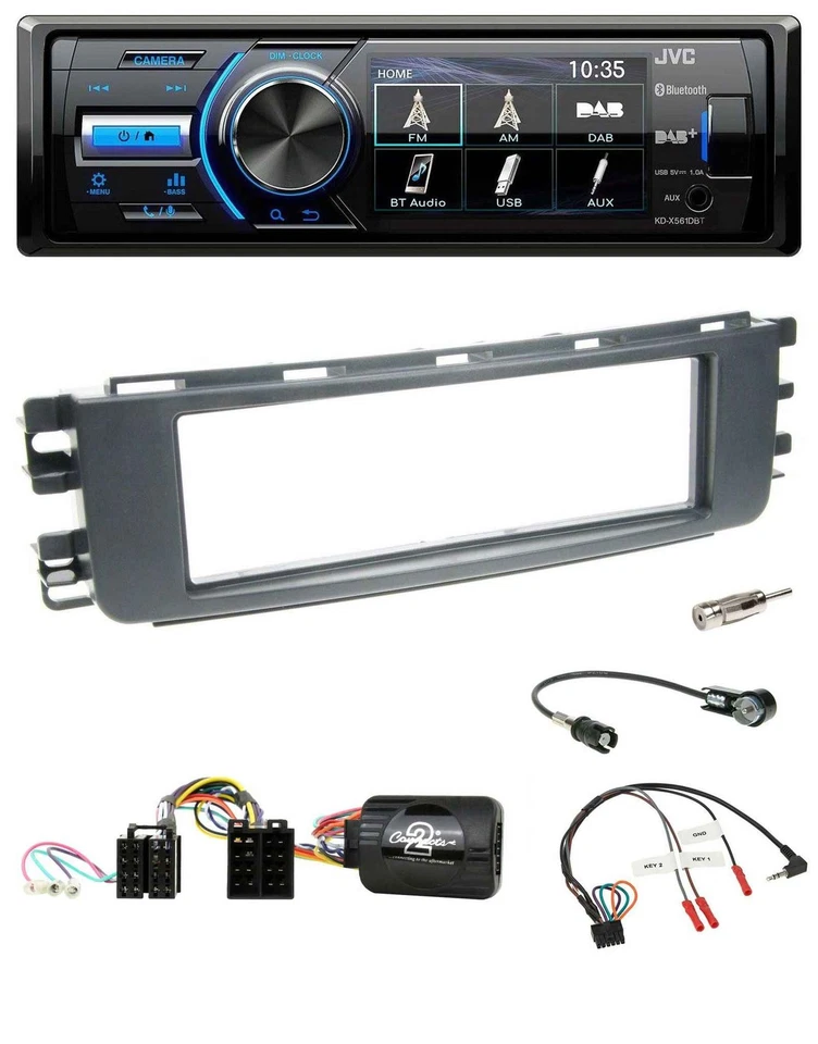 JVC Bluetooth Lenkrad USB DAB Autoradio für Smart ForFour 04-06 W454 Audio 20 - Bild 1 von 4