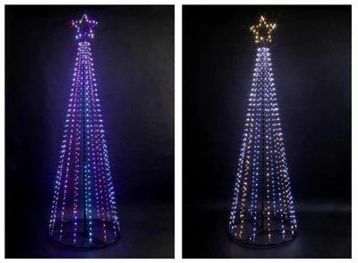 Outdoor Christmas Decoration Tree - Maypole LED Multi/Warm White/Ice White - Image 1 of 4