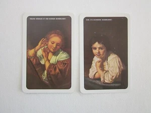 TWO SWAP CARDS - VINTAGE - CHILDREN - REMBRANDT - ART - Unused - Bild 1 von 1