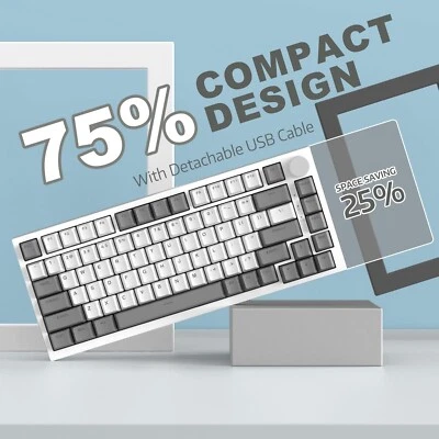 AJAZZ AK820 Type-C Wired Mechanical Gaming Keyboard with Knob Hot Swappable - Image 1 of 4