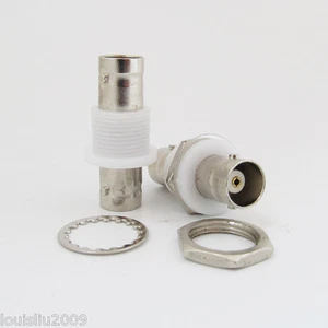 Adaptador acoplador recto BNC hembra a BNC conector mamparo blanco 10 piezas - Imagen 1 de 6