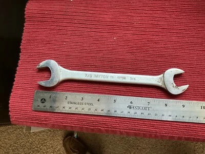 Vintage Dayton 4x164 Double Open End Wrench 3/4” 7/8” USA  - Image 1 of 2
