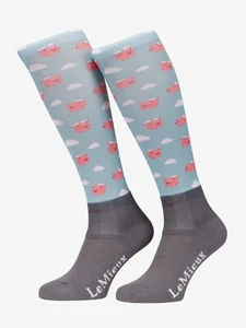LeMieux Footsie Adultos Cerdos Voladores Delgados Técnicos Algodón Montar Calcetines Delgados - Imagen 1 de 4
