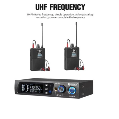Debra ER-102 Singal Channel UHF In Ear Monitor Wireless System 2 Transmitter New - Bild 1 von 4