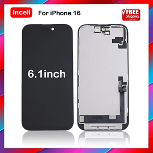 Conjunto de pantalla táctil con pantalla LCD de 6,1 pulgadas Incell para iPhone 16 repuesto negro - Imagen 1 de 9