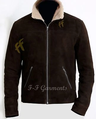 THE WALKING DEAD RICK GRIMES - ANDREW LINCOLN 100% SUEDE LEATHER JACKET-BNWT - Image 1 of 4