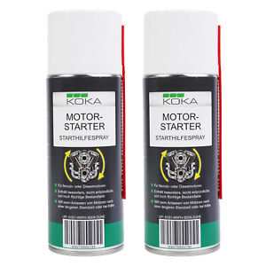 KOKA 2x Starthilfe-Spray 400ml Kalt-Start Auto Motor-Start Pilot Starter-Spray