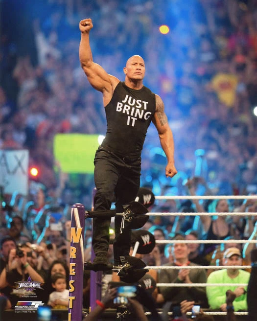 Póster impreso foto brillante de luchador profesional THE ROCK 8x10 WWF WrestleMania XXX 30 Foto 1 de 1