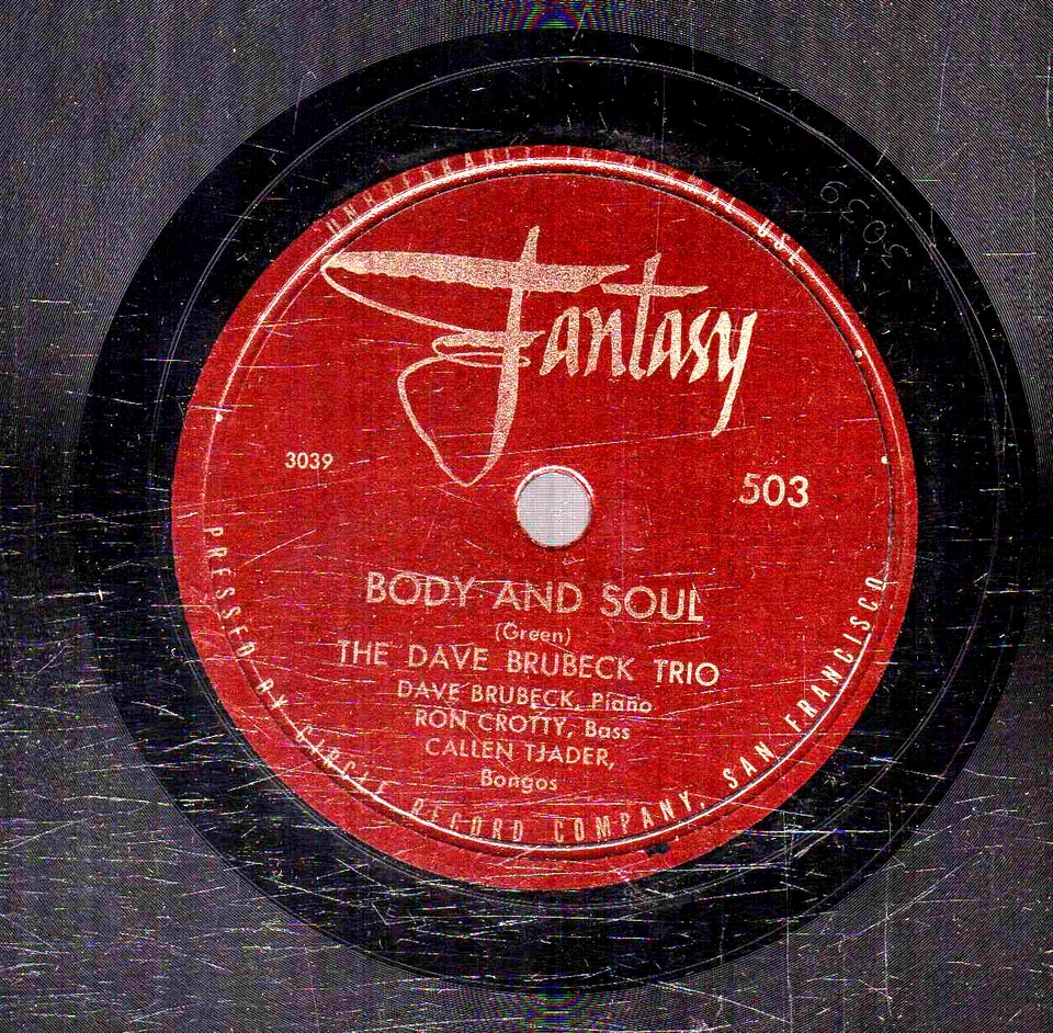 116jz.  Dave Brubeck Trio - Body and Soul & Let's Fall in Love - Image 1 of 1