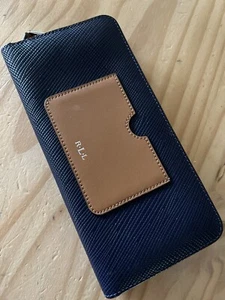 lauren ralph lauren wallet women's bifold blue & tan (See Description) - Picture 1 of 9