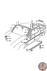 1992-1995 Porsche 928 Left Fender Trim 92855903703G2X 79813 - Picture 1 of 1