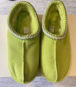 UGG TASMAN Sheepskin Suede Slippers - Lime Green - S/N 5950 Men's Size 9 - Picture 1 of 4