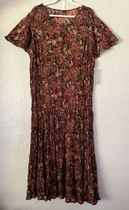 Roamans Maxikleid Crinkle Flatterärmel Übergröße 18/20 L Paisley Print - Bild 1 von 11