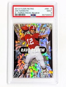 2013 Fleer Retro 1997-98 Z-Force Rave Review #RR-9 Joe Namath PSA 9 Alabama - Picture 1 of 2