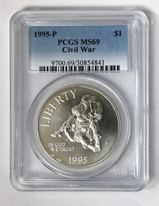 1995-P Civil War Commemorative Dollar - PCGS MS69 - Picture 1 of 2