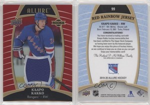 2019-20 Upper Deck Allure Rookies Red Rainbow Jerseys Kaapo Kakko #99 Rookie RC