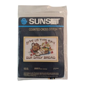 Sunset Counted Cross Stitch #979 Give Us This Day Kit Completo Se Adapta a 5x7 - Imagen 1 de 4