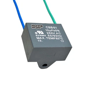 Condensador HQRP para ventilador de techo Harbor Breeze 10uf 2 hilos CBB61 repuesto - Imagen 1 de 8