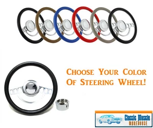 14" Nostalgia Style Vinyl Steering Wheel For Ididit Flaming River GM Any Color - Foto 1 di 8