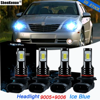 For 2007 2008 2009 2010 Chrysler Sebring - 8000K LED Headlights 4pc Bulbs Kit - Image 1 of 4