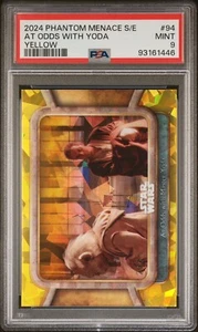 ๐ 2024 Topps Star Wars Chrome Sapphire ๐ก AT ODDS WITH MASTER YODA ๐ฅ PSA ๐ฏ/75 - Picture 1 of 3